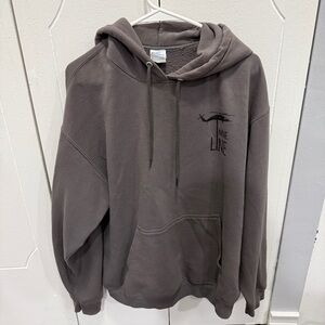 Nine Line Apparel Grey American Flag Hooded Sweatshirt